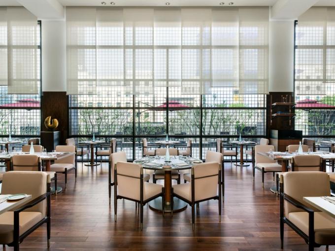 MDF Custom Commercial Hotel Furniture Melamine Hotel Dining Chair Table