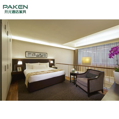 Interior Modern Wood Panel Hotel Bedroom Furniture Sets