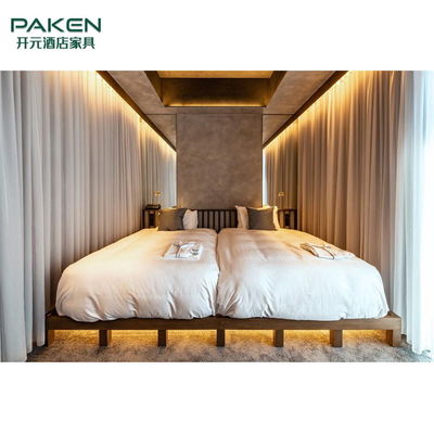 ISO9001 King Size Melamine Surface Modern Hotel Furniture