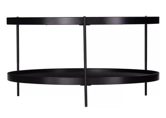 Modern Apartment Round Coffee / Tea Table Loose Furniture Simple Black