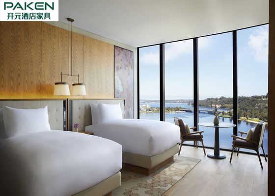 Ritz Hotel King / Double Room Suites Oak Veneer Furniture Sets 3-5 Star Standard
