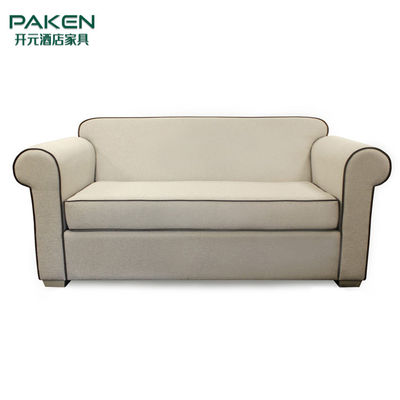 High Density Foam Beige White Apartment Hotel Sofa Bed