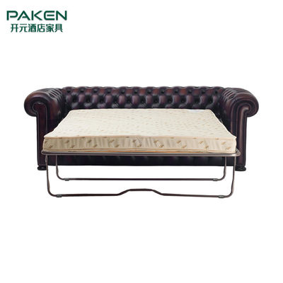 Metal Legs And Base Solid Wooden Hotel Sofa Bed
