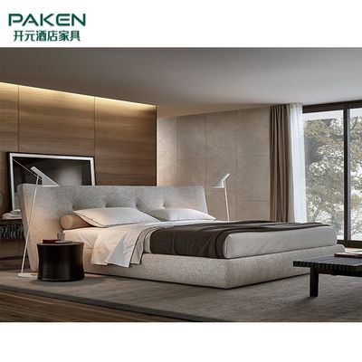 Popular Design Concise Style Bed Customize Modern Villa Furniture Bedroom Furniture