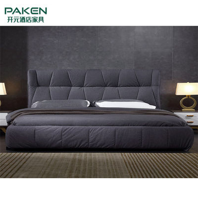 Customize Modern Villa Furniture Bedroom  Furniture&amp;Concise Style Bed With Dark Grey Color
