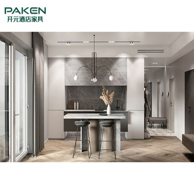 Marble Modern Villa Kitchen Furniture High Glossy Finish