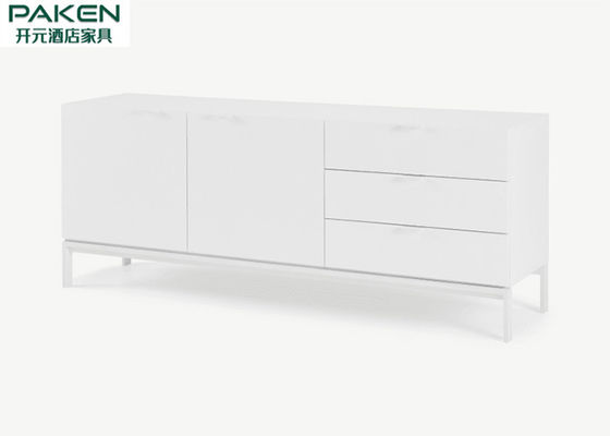 Minimalist Pure Hotel Furniture TV Stand With Multiple Drawers &amp; Cabinets