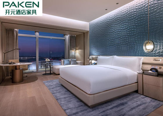 Hilton Hotel Bedroom Sets Coordinating Soft Upholstery Color Blocking Bedroom Wall Decoration